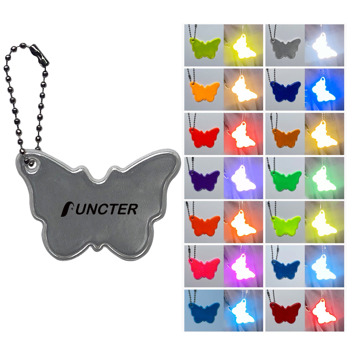 Butterfly Shape Reflective Key Tag
