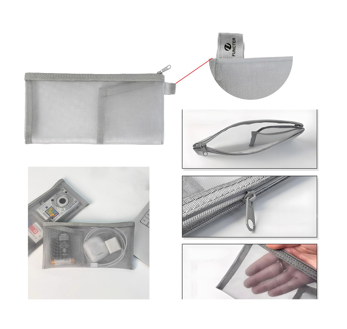 Mesh Storage Bag For Card & Cable