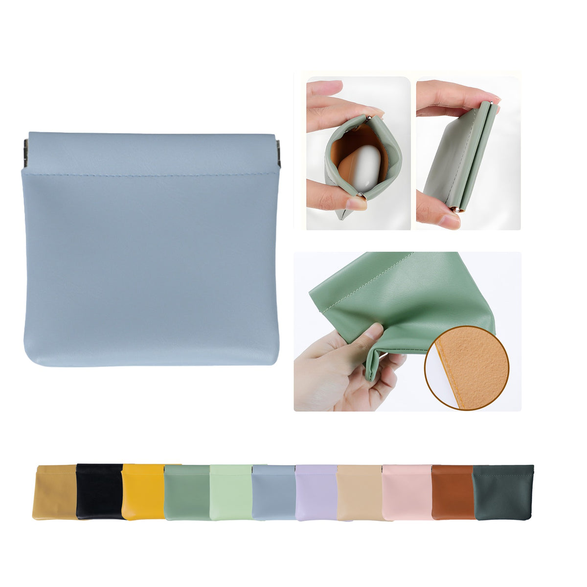 Auto-Close Portable Storage Bag 5" X 5"