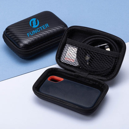 Polka Dot Surface Digital Accessories Zipper Storage Pouch