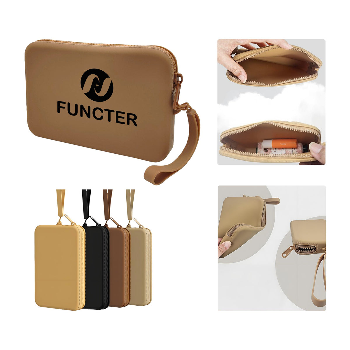 Silicone Portable Charger & Data Cable Organizer Bag