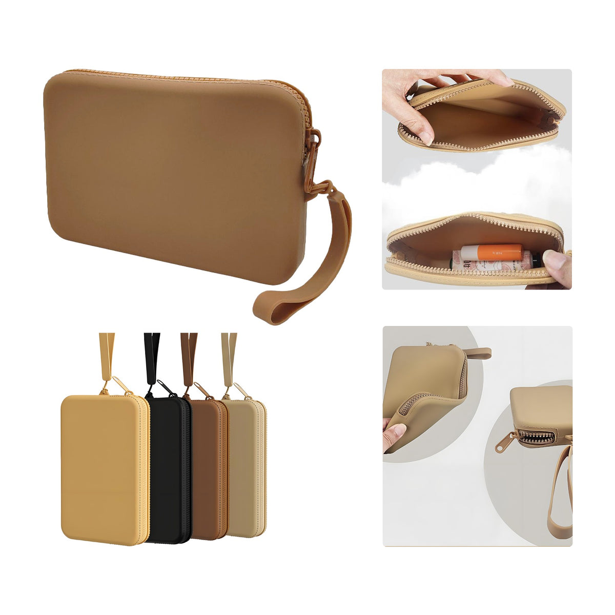 Silicone Portable Charger & Data Cable Organizer Bag