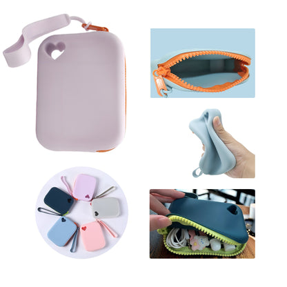 Coin & Card Storage Pouch W/ Heart-Shaped Cutout
