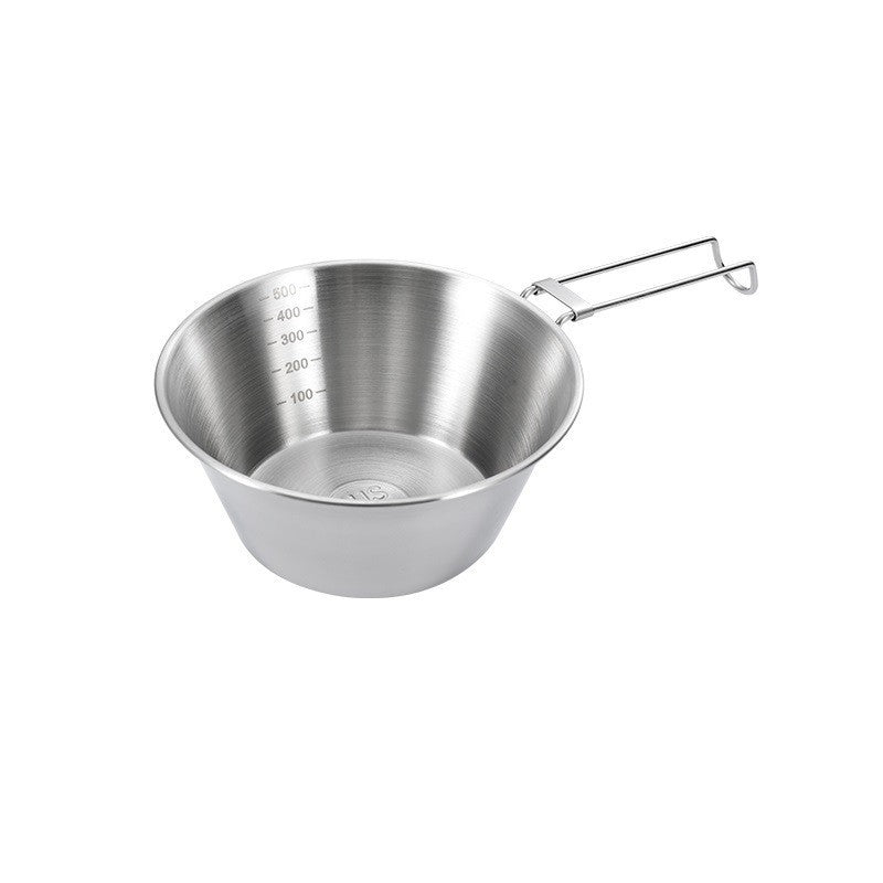 Large Salad Bowl for Sharing Snow Slide Bowl W/ Folding Handle 16 Oz.
