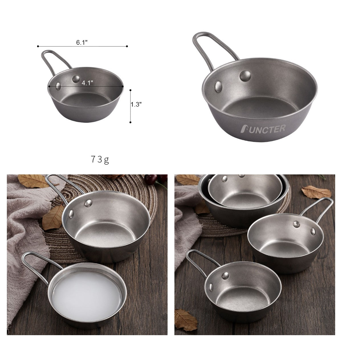 5 Oz. Stainless Steel Camping Bowl W/ Handle