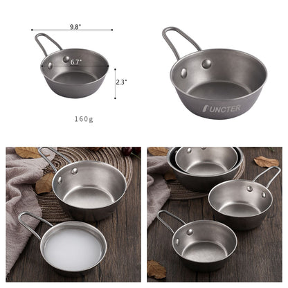 24 Oz. Large Capacity Stainless Steel Camping Bowl W/ Handle