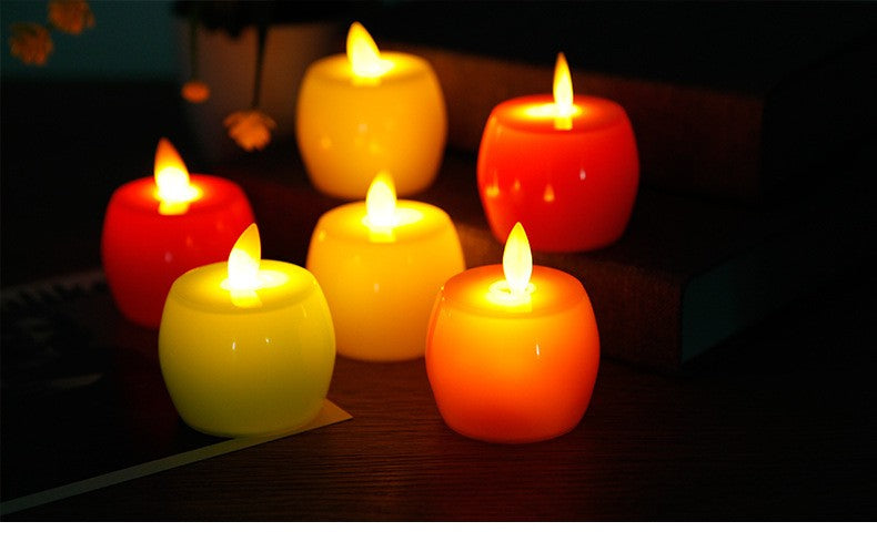 Mini Apple Electronic Candle W/ Flat Slit