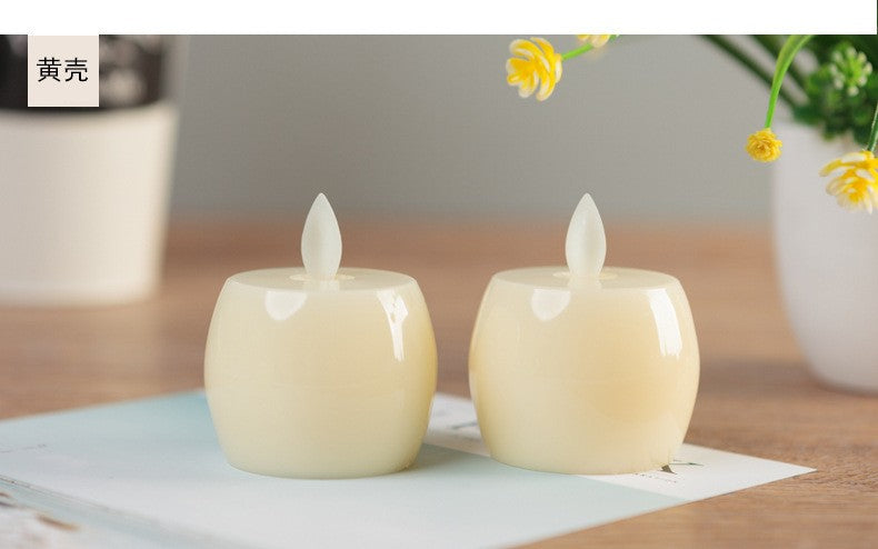 Mini Apple Electronic Candle W/ Flat Slit