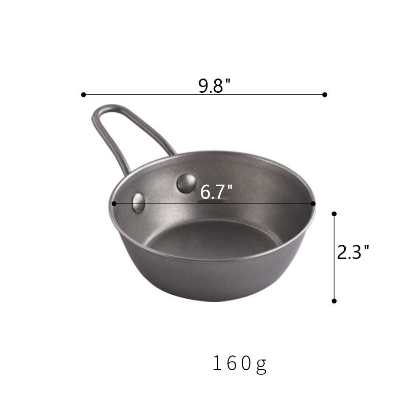 24 Oz. Large Capacity Stainless Steel Camping Bowl W/ Handle