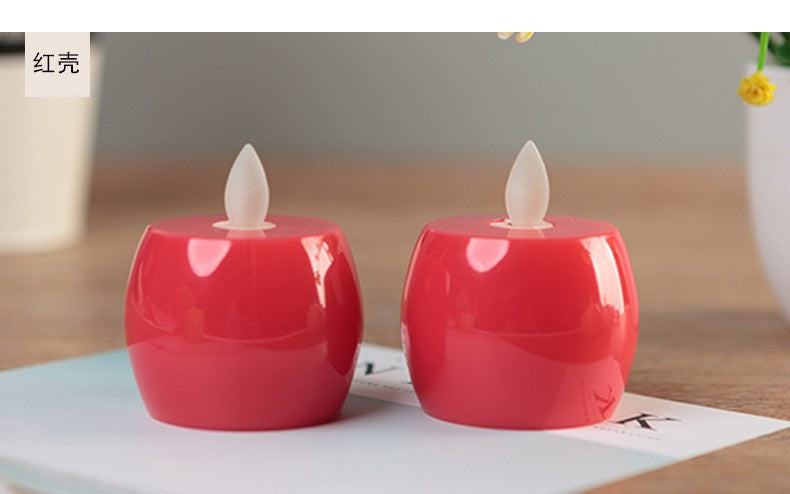 Mini Apple Electronic Candle W/ Flat Slit