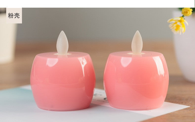 Mini Apple Electronic Candle W/ Flat Slit