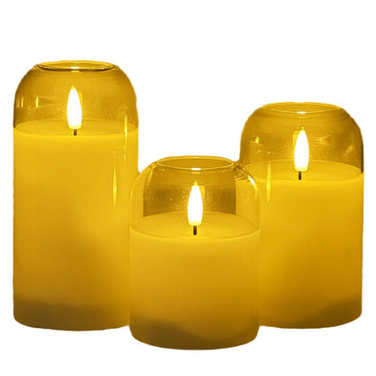 Electronic Remote-Controlled Timer Candle Set (3-Piece)