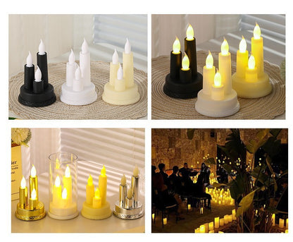 Electronic Candle Light Three-head