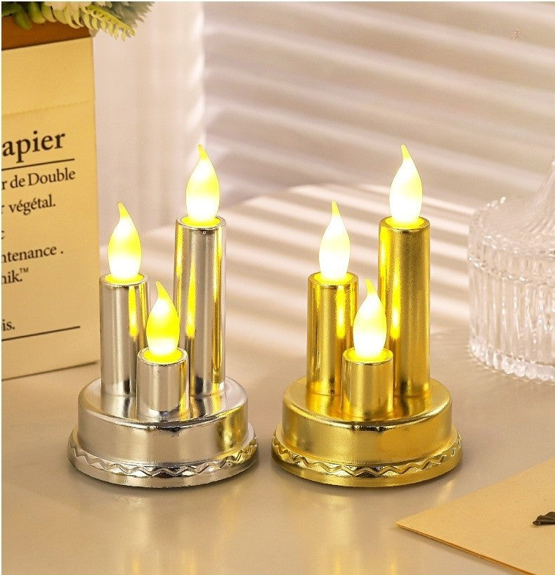 Electronic Candle Lamp Three-head