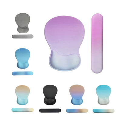 Gradient Silicone Typing Keyboard Hand Rest Pads Set