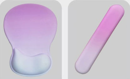 Gradient Silicone Typing Keyboard Hand Rest Pads Set