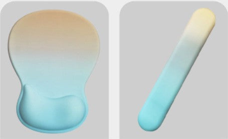 Gradient Silicone Typing Keyboard Hand Rest Pads Set