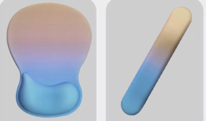 Gradient Silicone Typing Keyboard Hand Rest Pads Set
