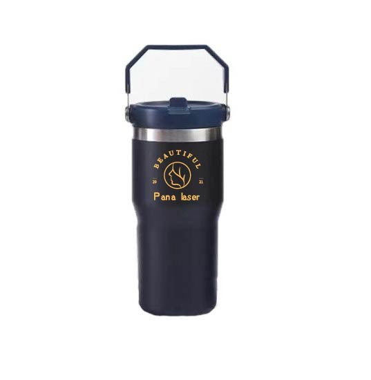 20Oz Stainless Steel Bottle with Carry Loop and Straw