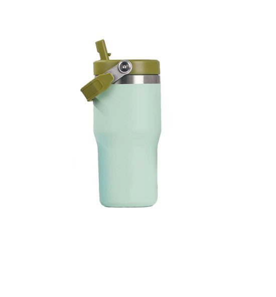 20Oz Stainless Steel Bottle with Carry Loop and Straw