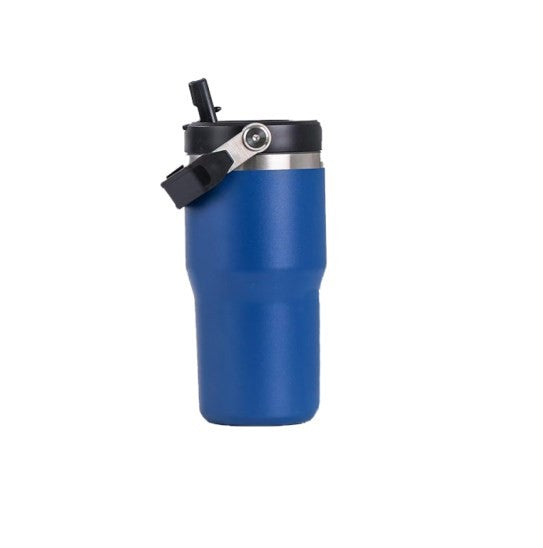 20Oz Stainless Steel Bottle with Carry Loop and Straw