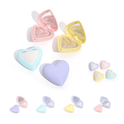 2-in-1 Heart Shape Mirror Airbag Massage Comb