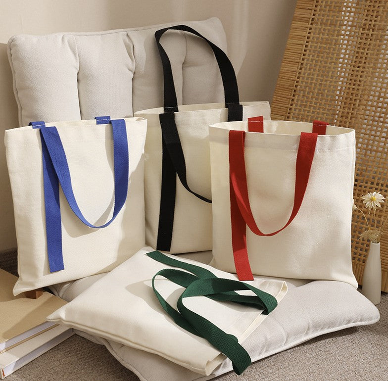 Minimalist Canvas Tote Bag 14" X 12" W/ Ribbon