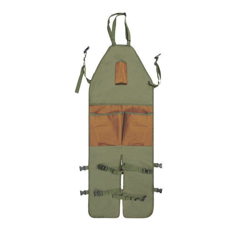 Gardening Apron Adjustable Legs Waterproof Apron with 6 Release Pockets