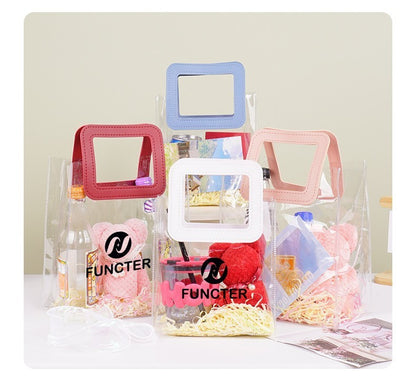 Transparent PVC Gift Tote Bag 8" X 7" X 4"