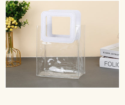 Transparent PVC Gift Tote Bag 7" X 6" X 3 1/2"