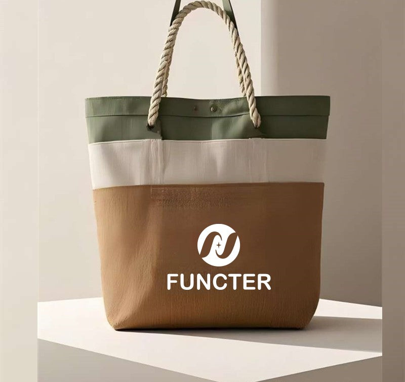Tricolor Canvas Tote