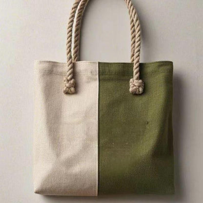 Two Tone Canvas Tote