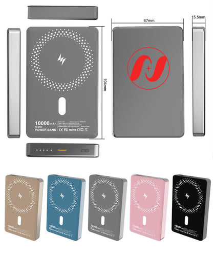10000mAh Magnetic Wireless Power Bank Input/Output Fast Charging Power Bank