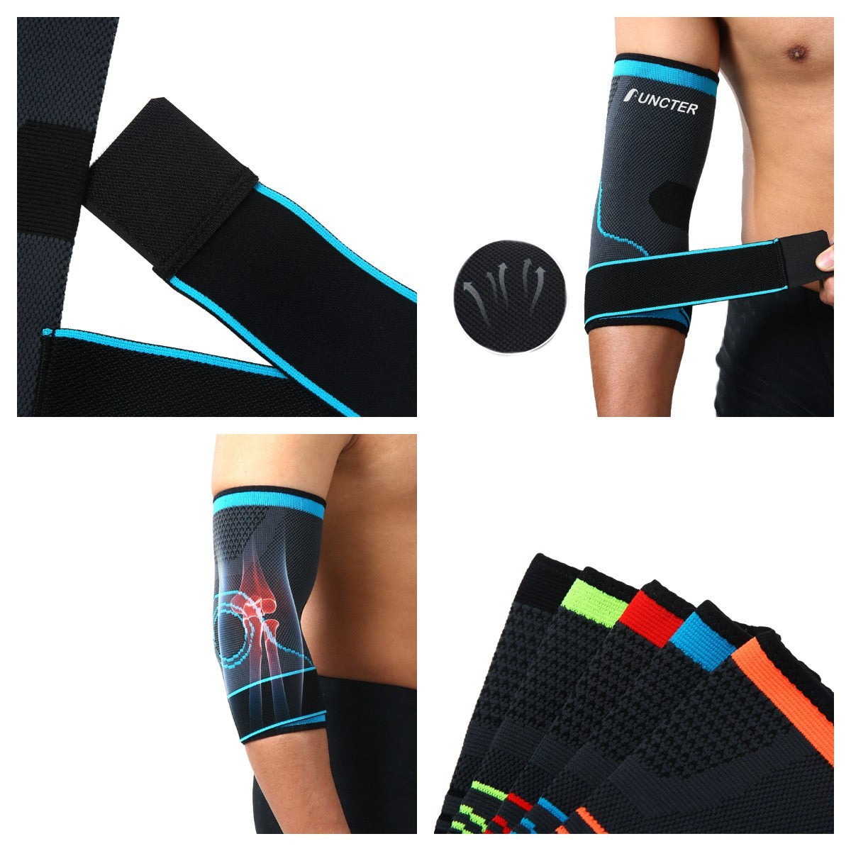 Adjustable Sports Compression Arm Sleeve M Size