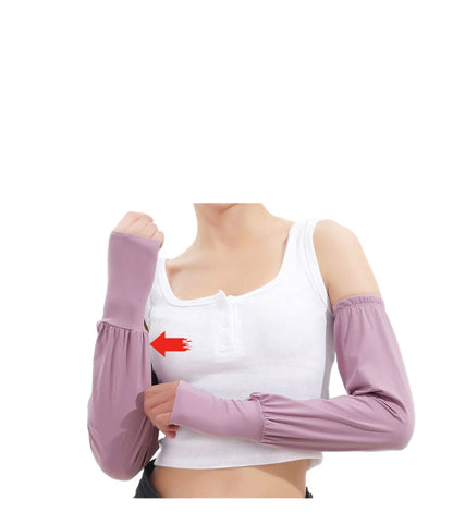 Ice Silk Elastic Arm Sleeves UV Protection Arm Sleeve