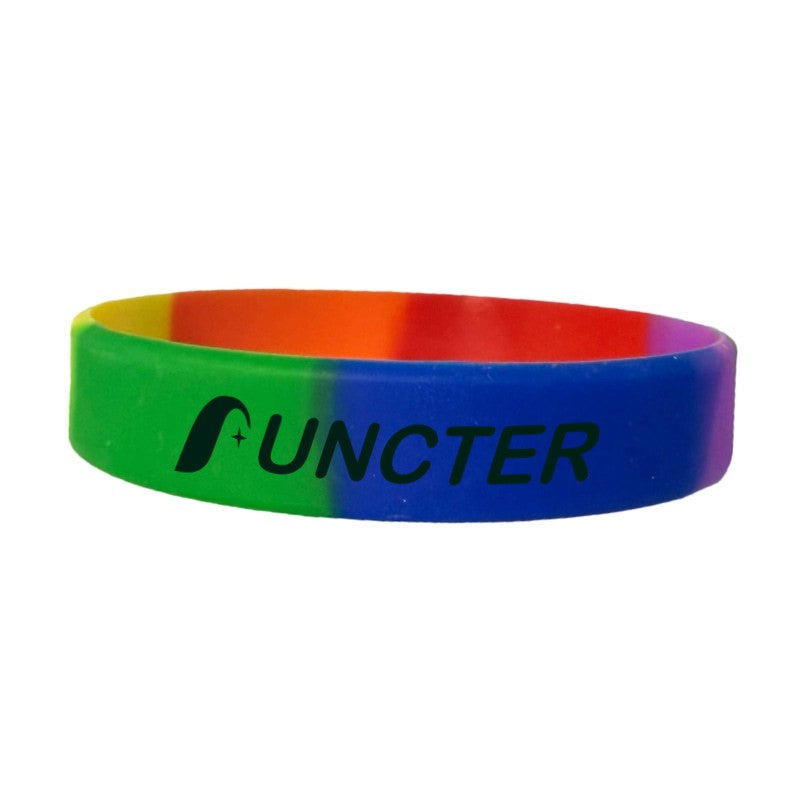 Six-Color Segmented Silicone Wristband 8.3"
