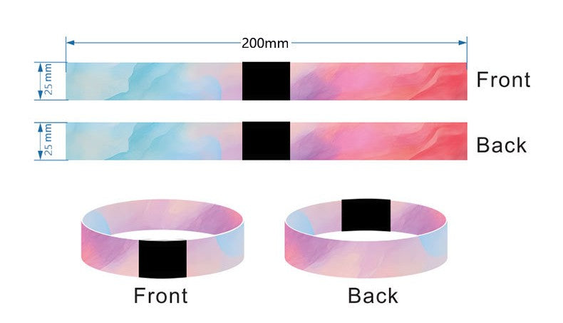Custom Polyester Event Wristband 8 x 1"