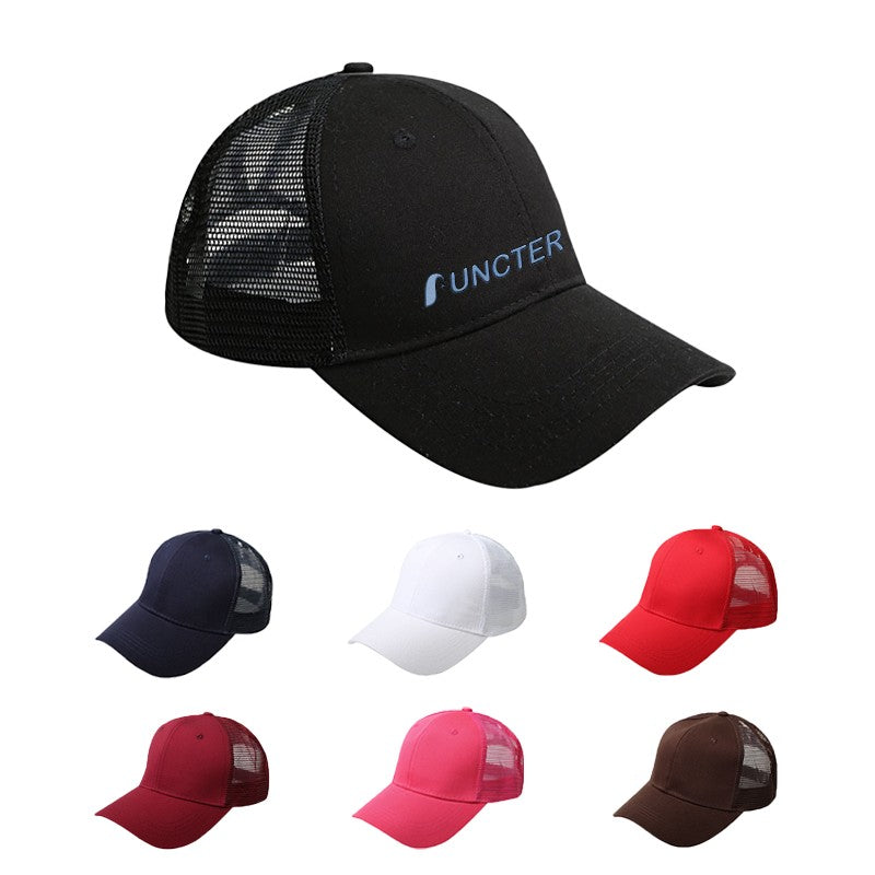 Women Ponytail Embroidered Trucker Cap