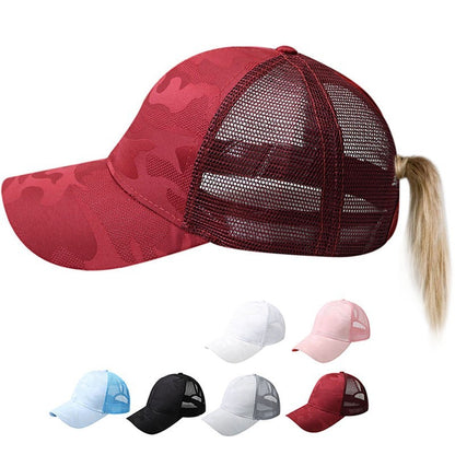 Women Ponytail Trucker Cap