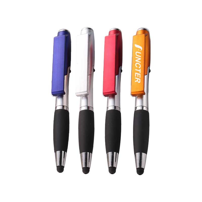 Multifunctional Folding LED Stylus Ballpoint Pen