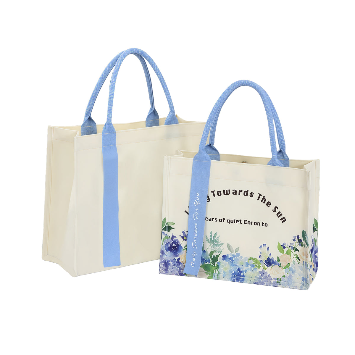 Patterned Canvas Tote Bag W/ Magnetic Closure 12x10x5"