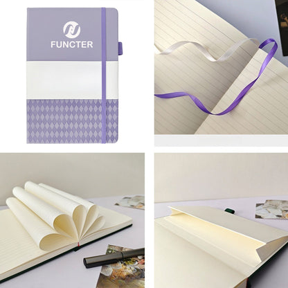 A5 PU Leather Lined Notebook W/Pen Sleeve