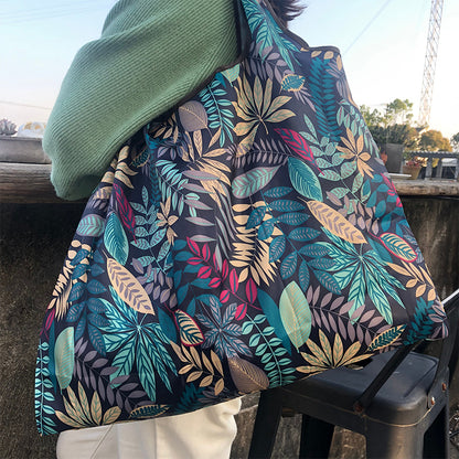 Full Customized Oxfod Foldable Shopping Bag Lightweight Waterproof Shoulder Storage Bag