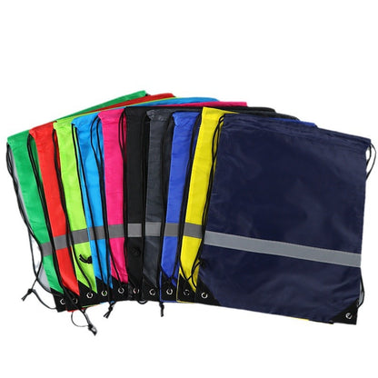 Reflective Drawstring Pocket Drawstring Backpack