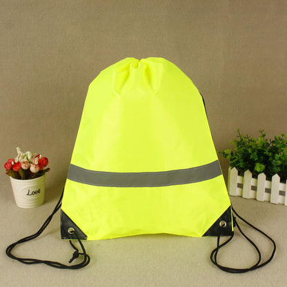 Reflective Drawstring Pocket Drawstring Backpack