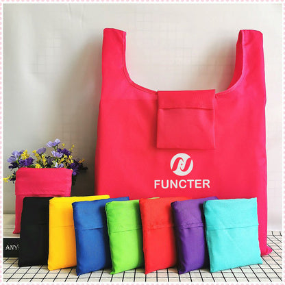 Oxfod Foldable Shopping Bag Lightweight Waterproof Shoulder Storage Bag