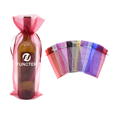 Organza Wine Bottle Drawstring Bag