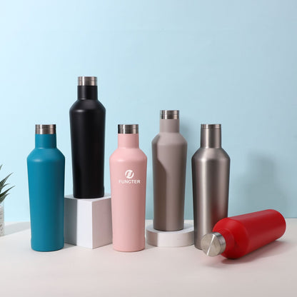 16 Oz. Large Capacity Car Tumbler Insulated Stainless Steel Water Bottle