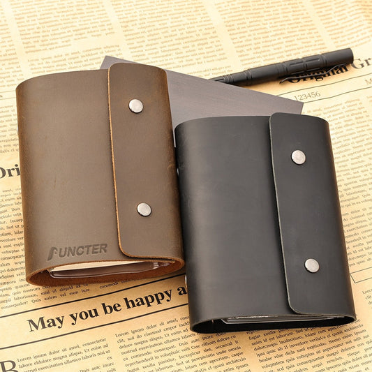 A7 Leather 6 Rings Binder Notebook