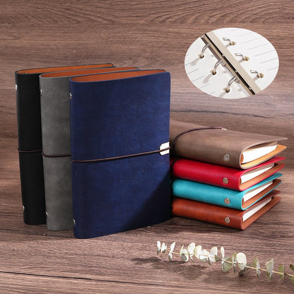A5 PU Leather 6 Rings Binder Notebook